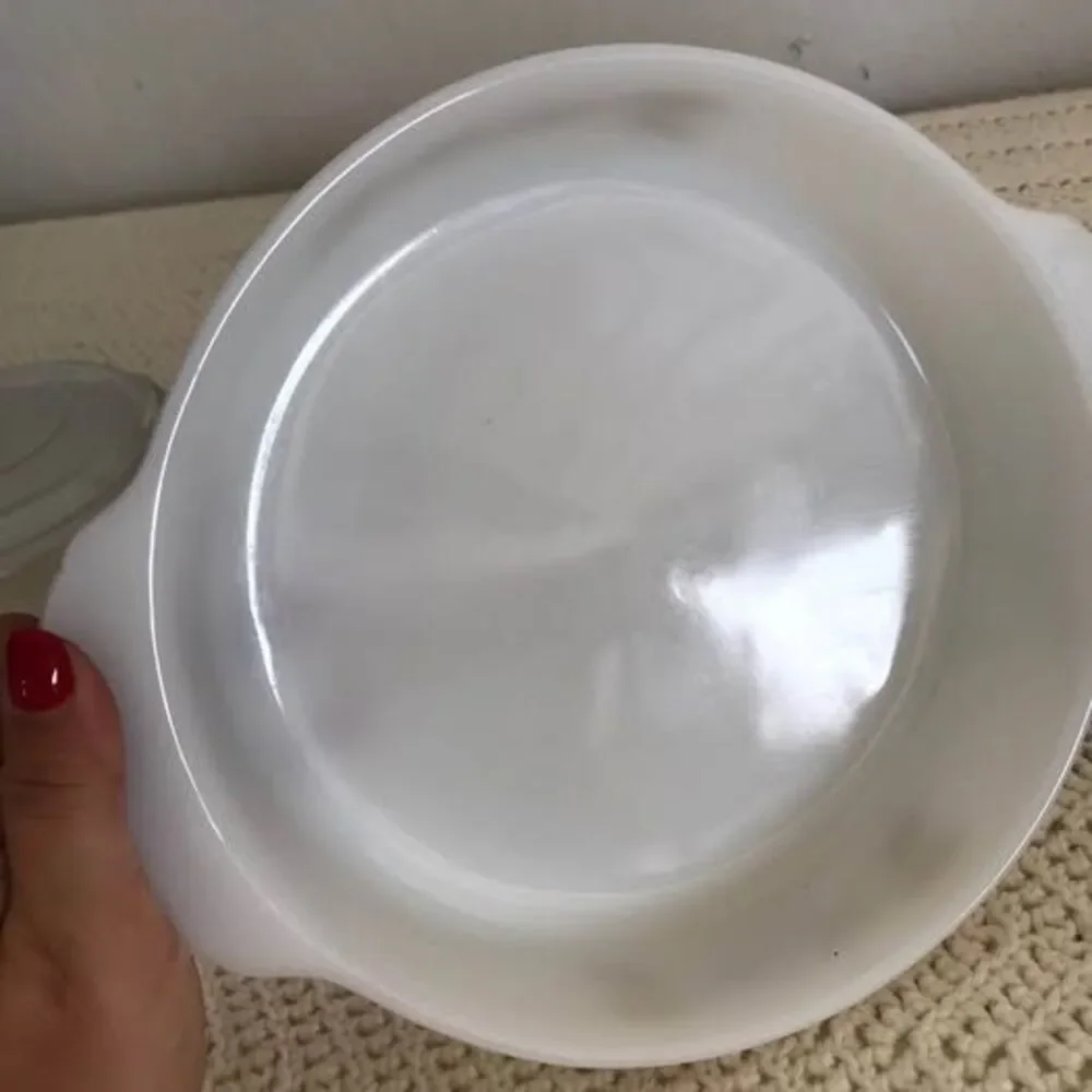 Vintage fire king wheat casserole dish￼